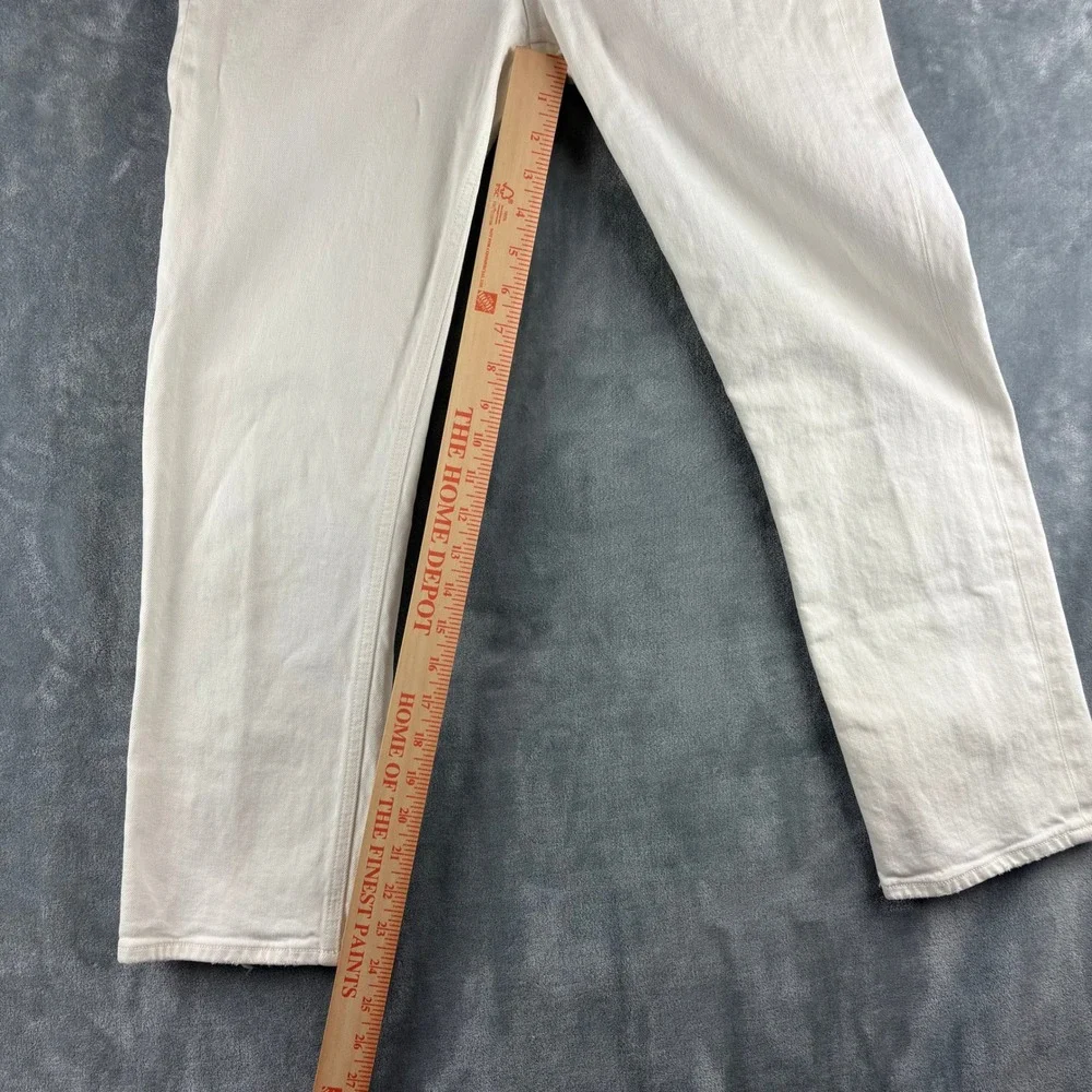 AGOLDE Riley Crop High Rise Straight Leg Jeans Sz.‎ 27 White/Cream Summer Luxury